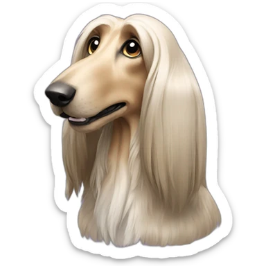 afghan hound sticker