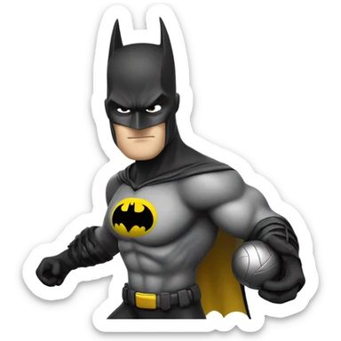 Batman playing volleyball  sticker