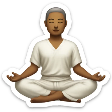 NO GENDER zen meditation position sticker