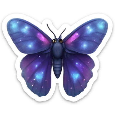 Galaxy colored moth  sticker