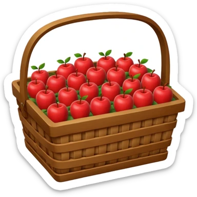 Rectangular Apple Basket sticker