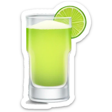 Tequilla shot with lime and salt sticker