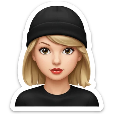 taylor swift wearing beanie sticker