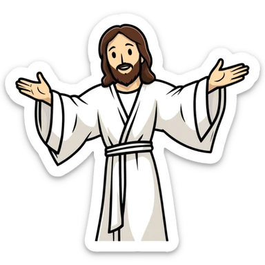 Jesus but without a face  sticker