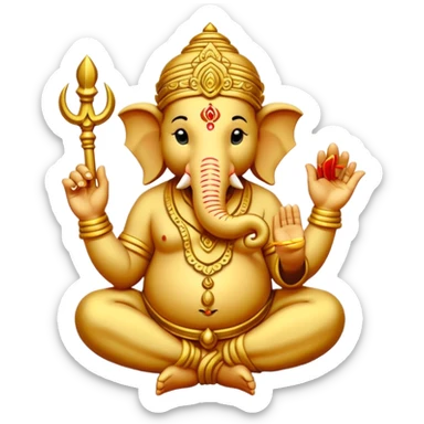 a ganesh sticker classic oniy use black colur and some lines sticker