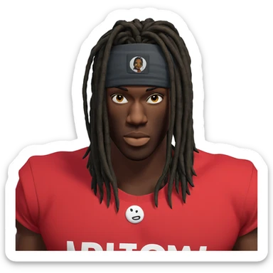 dark-skinned boy with dreadlocks sticker