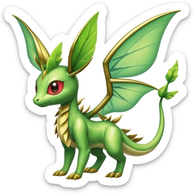 Shiny Exotic Flygon-Leafeom-Celebi-Scyther-Hybrid-Creature sticker