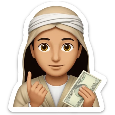 Un arave con billetes  sticker