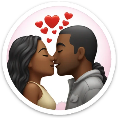 Couple kissing  sticker