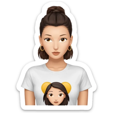 Bella hadid wear t-sihrt sticker