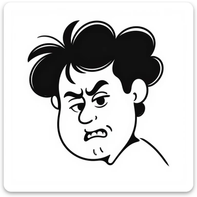 pissed and disgusted face sticker