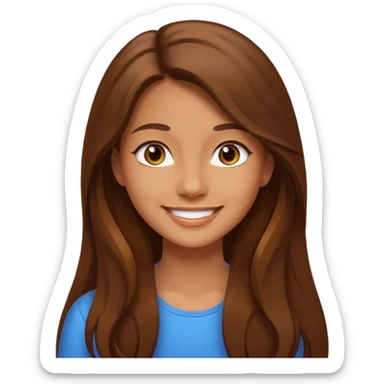 Chica joven pelo sé mi largo sticker