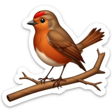 Robin bird sticker