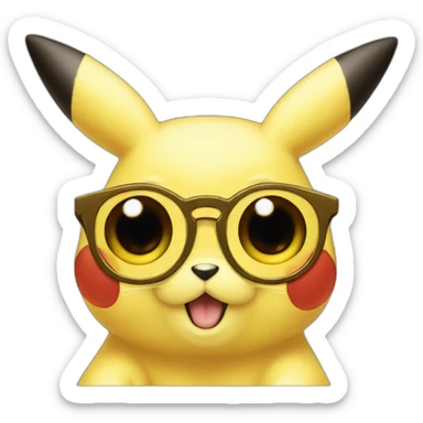 Pikachu avec des lunettes de soleil sticker