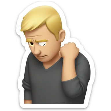 Guy scratching his head sticker