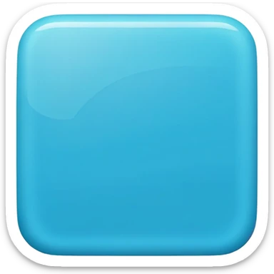 blue square with rounded corners sticker