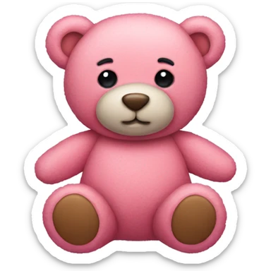 a pink teddy bear sticker