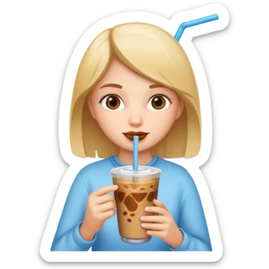 Iced coffee cutie  sticker
