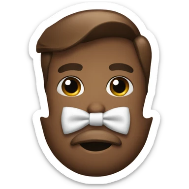 Brown bowtie sticker