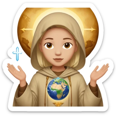 earth vith blessing sticker