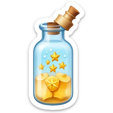 a WISH BOTTLE
 sticker