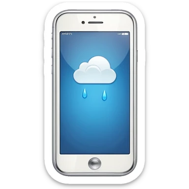 beyaz cep telefonu sticker