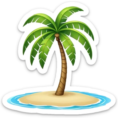 palm and sea sticker