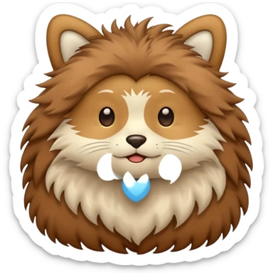 furry clothes sticker