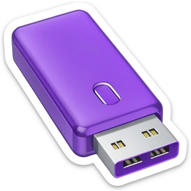 purple usb drive sticker