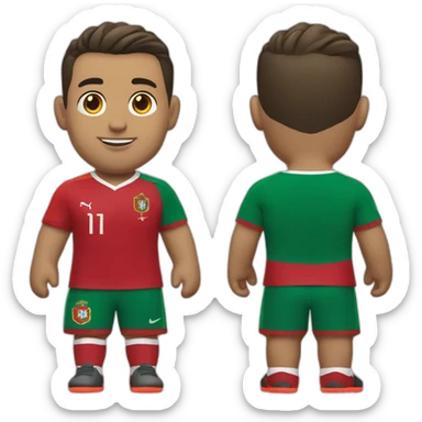 Ronaldo avec le maillot du Portugal sticker