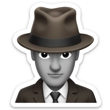 Hat borsalino style with arms and hands, face no visible sticker