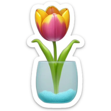 tulipas in glass sticker