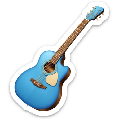 Blue guitar sticker