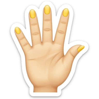 yellow finger emoji, index finger extended, remaining finger folded, pointing to someone, poking hand sticker