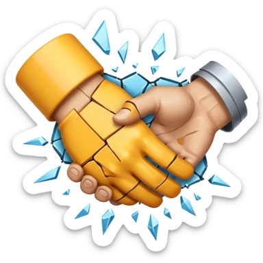 emoji of Handshake with a Slash (broken handshake) sticker