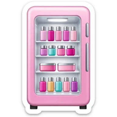 pink cosmtics fridge  sticker