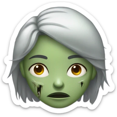 sleepy female zombie sticker