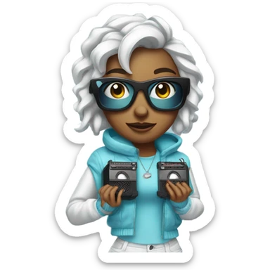 create ice spice holding a boombox sticker