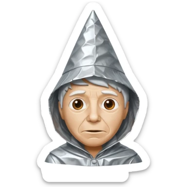 dunce tin foil hat  sticker