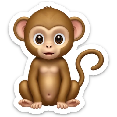 baby monkey sticker