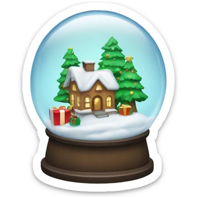 Christmas snowglobe sticker