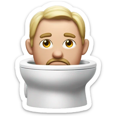 John pork in a Skibidi toilet  sticker