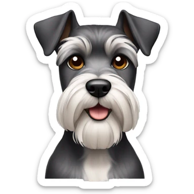 Schnauzer dog with cut ears sticker