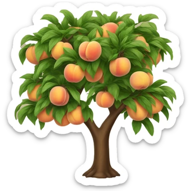 Beautiful peach tree sticker