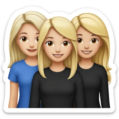 BLACKPINK 4 girls, hair colors: 1 blonde, 2 black, 1 brown sticker