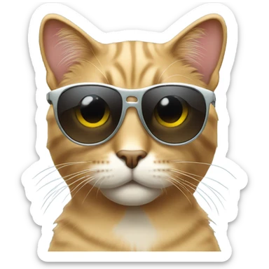 Cat with sunglasses sticker