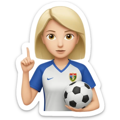 female soccer mentor giving tactical instructions sticker