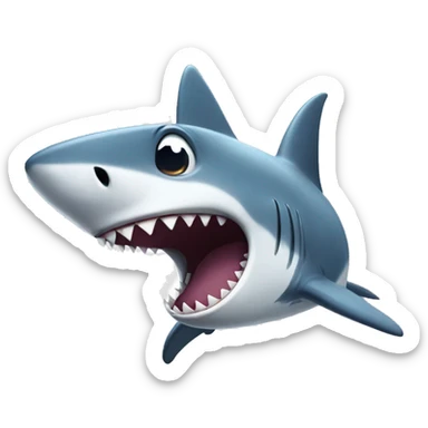 Happy shark sticker