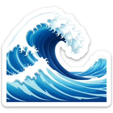tsunami wave sticker