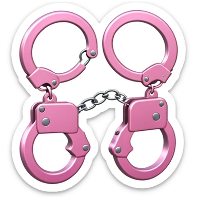 pink handcuffs  sticker